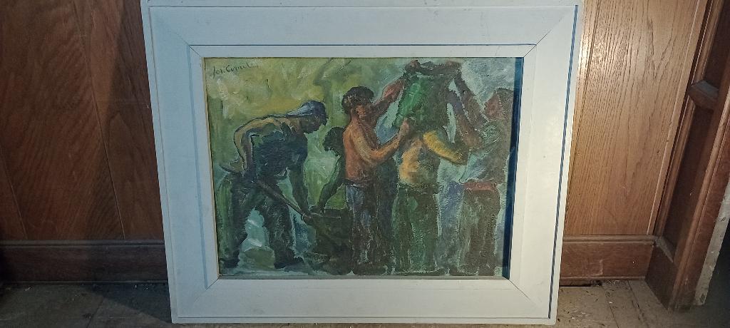 Schilderij op hout gesigneerd „Joseph Cornil”, 75x60, n507, Ophalen