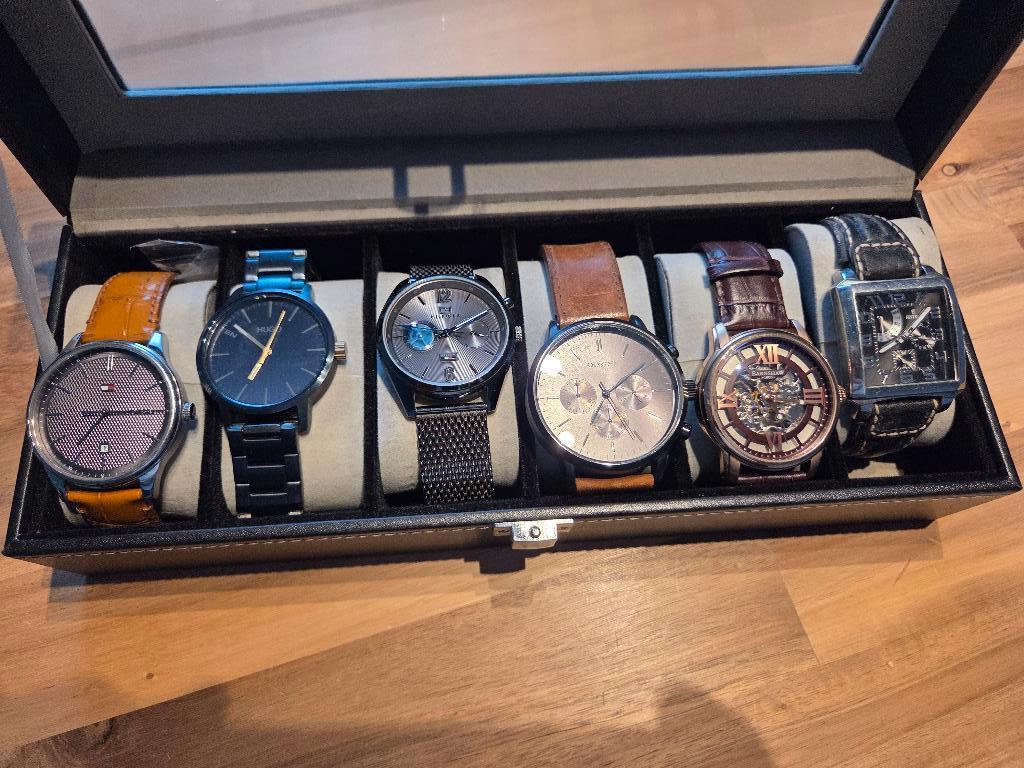 Kleine collectie herenhorloges, Ophalen, Gebruikt, Polshorloge, Overige merken