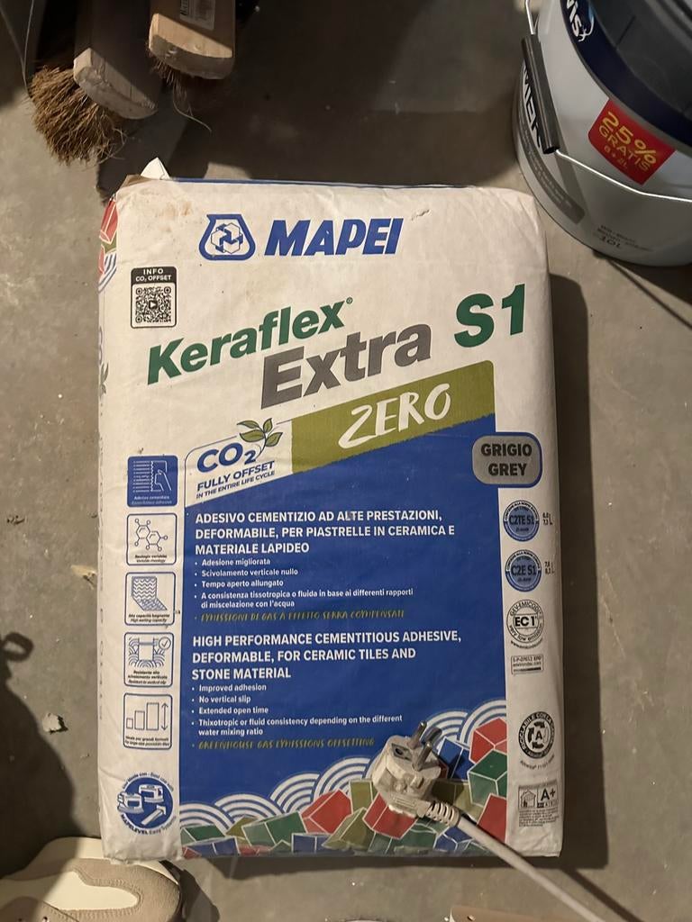 Colle carrelage MAPEI Keraflex Extra S1, Ophalen, Zo goed als nieuw