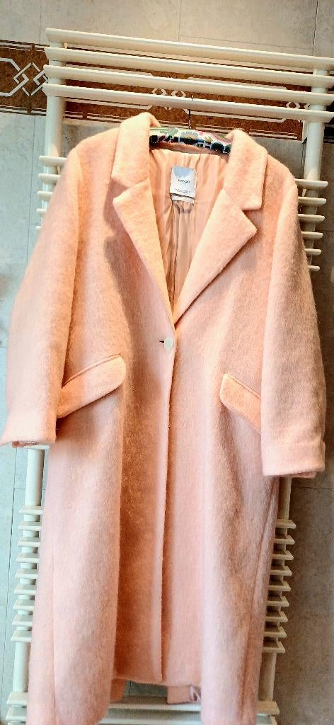 Manteau en mohair & laine, Mango, Rose, Taille 36 (S), Comme neuf