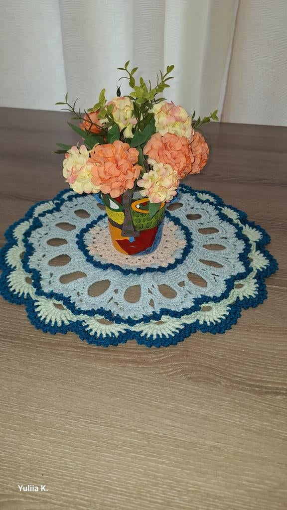 Handgemaakte gehaakte placemat, Huis en Inrichting, Overige Huis en Inrichting, Ophalen of Verzenden