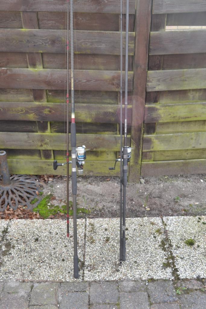 karperhengels met molens, Enlèvement, Utilisé, Moulinet