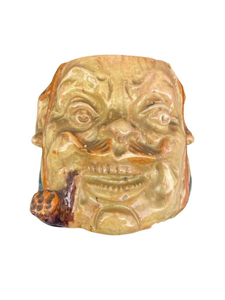 Pot en Terre de Flandre - Céramique tête grotesque pipe, Enlèvement ou Envoi