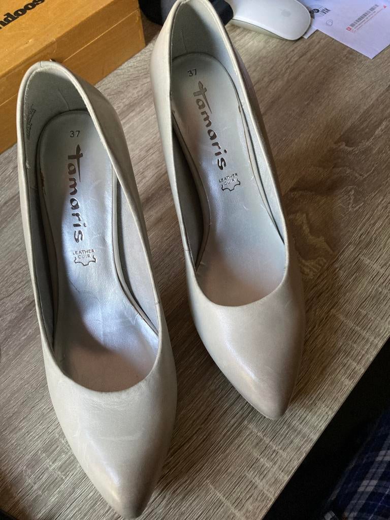 Chaussures Tamaris 37, Gris, Escarpins, Comme neuf, Envoi