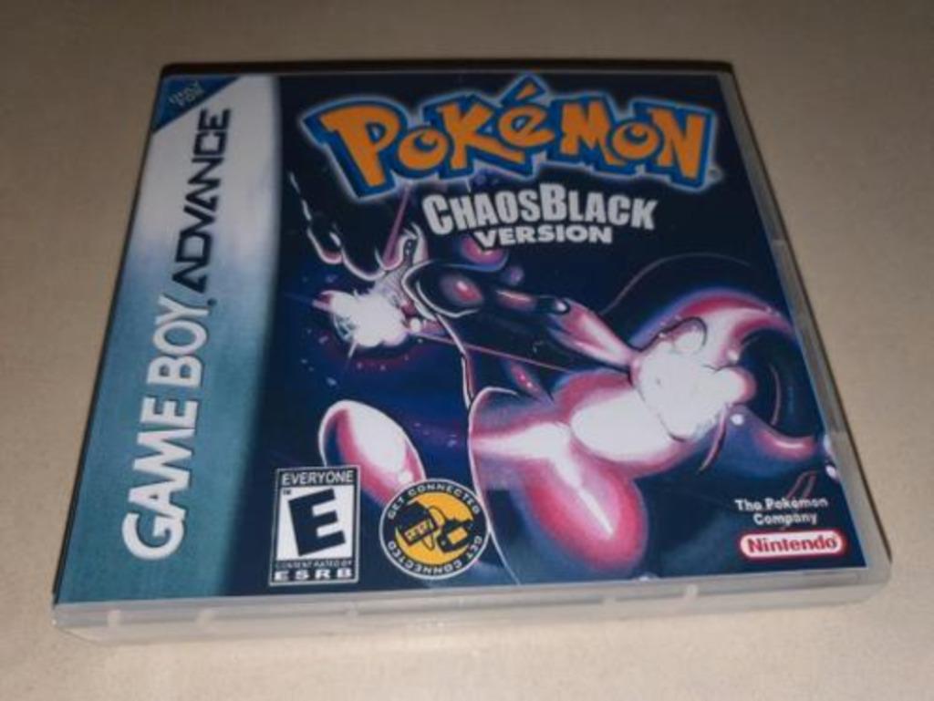 Pokemon ChaosBlack Version Game Boy Advance GBA Game Case, Envoi, Comme neuf