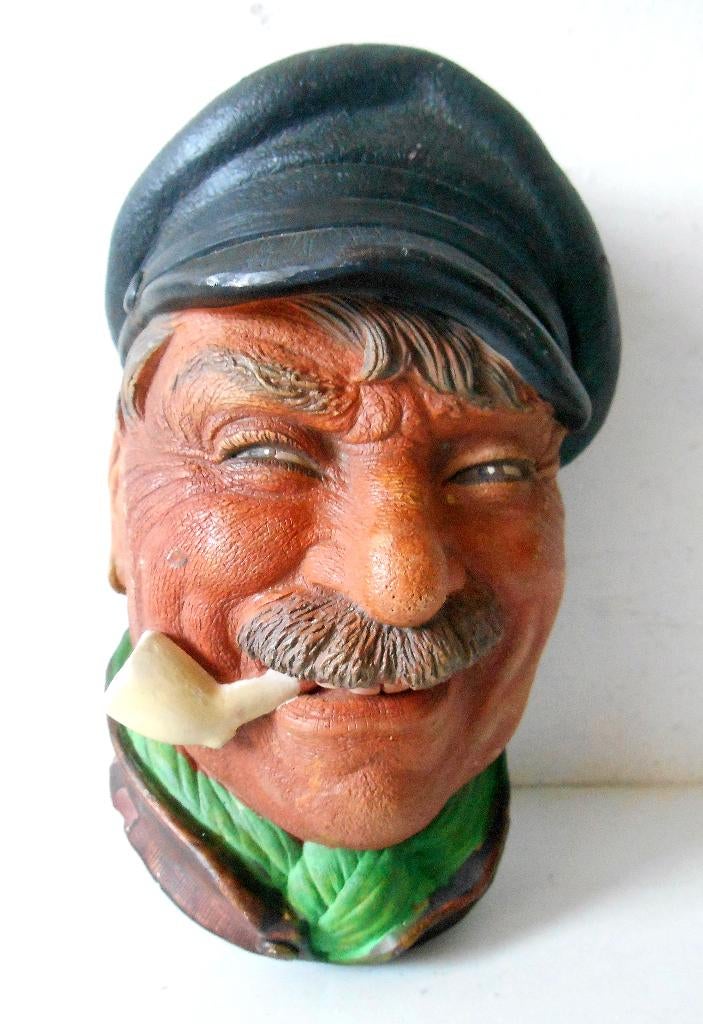 Vintage keramieken "santon" zeemanskop, Ophalen of Verzenden