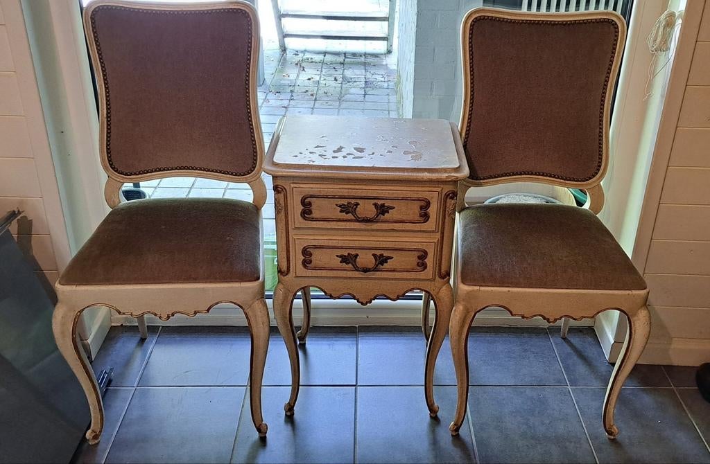 hoog nachttafeltje met 2 lades, Ophalen, Gebruikt