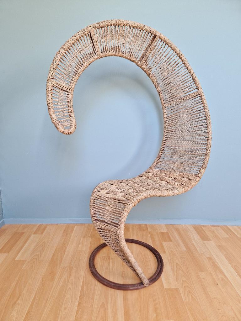 Vraagteken fauteuil, Tom Dixon, jaren 80, Ophalen, Gebruikt, Metaal, Vintage