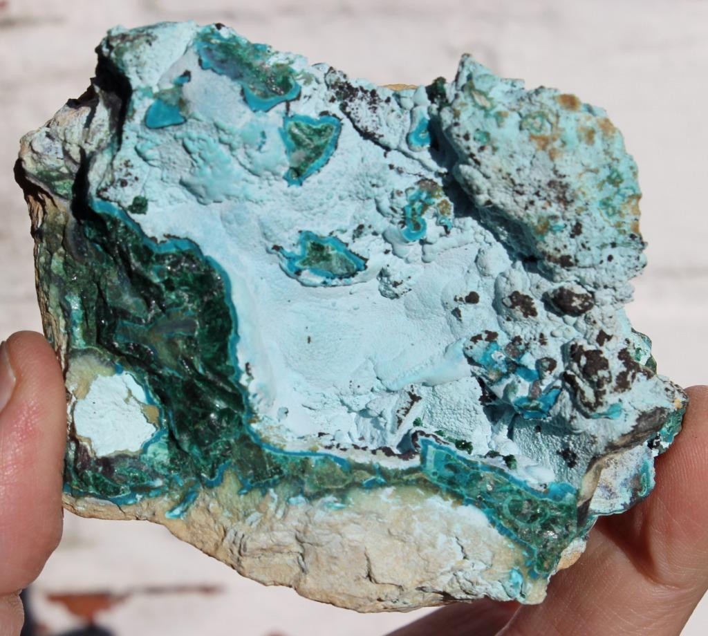 CHRYSOCOLLA en MALACHIET uit LUBUMBASHI in CONGO, Ophalen of Verzenden, Mineraal