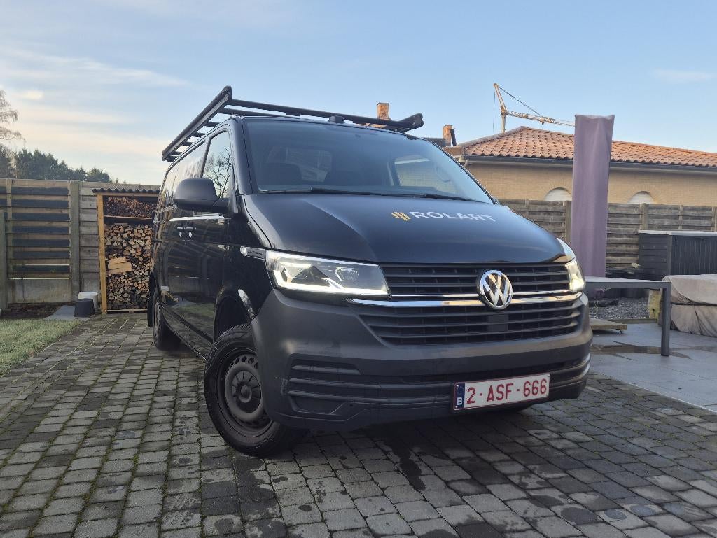 VW Transporter T6.1 2.0 TDI DSG, Auto's, Automaat, Euro 6, Volkswagen, Zwart