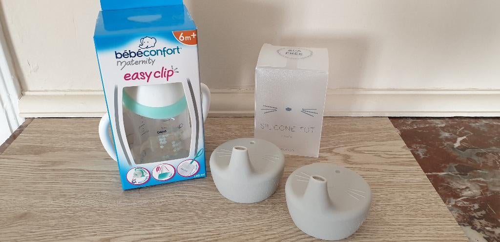 Bébéconfort overgangsbeker + adapters voor glas, Kinderen en Baby's, Babyvoeding en Toebehoren, Ophalen of Verzenden, Zo goed als nieuw