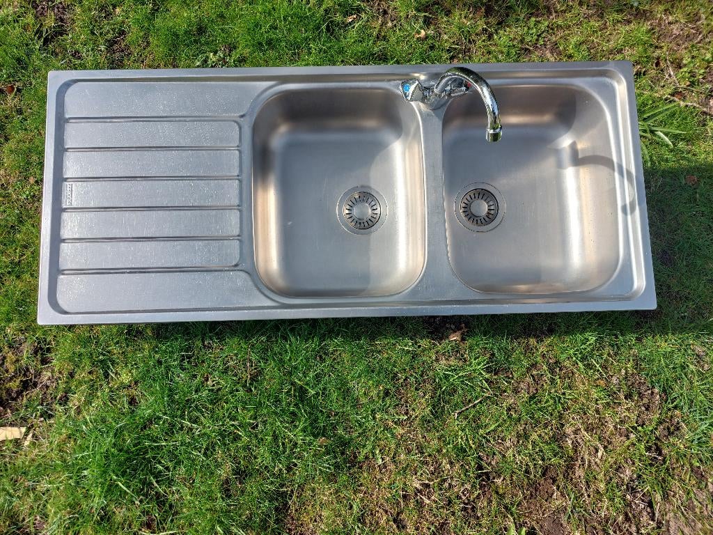 inox gootsteen franke, Ophalen, Zo goed als nieuw, 25 tot 50 cm, Overige kleuren