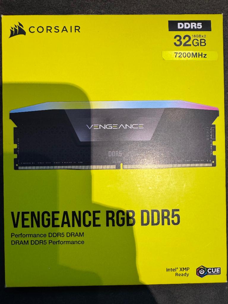 Corsair Vengeance RGB DDR5 32GB (16x2) 7200MHz, Informatique & Logiciels, Mémoire RAM, Neuf, 32 GB, Enlèvement ou Envoi, Desktop