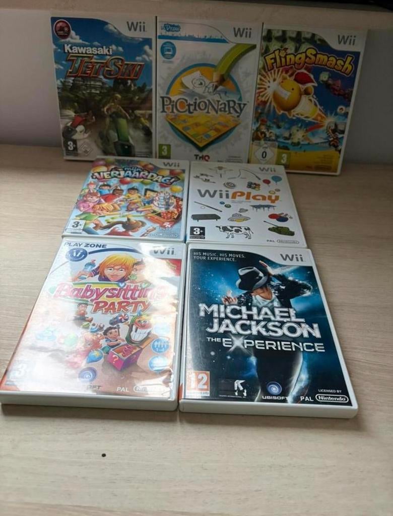 Set de 7 jeux Wii, Enlèvement ou Envoi, Comme neuf