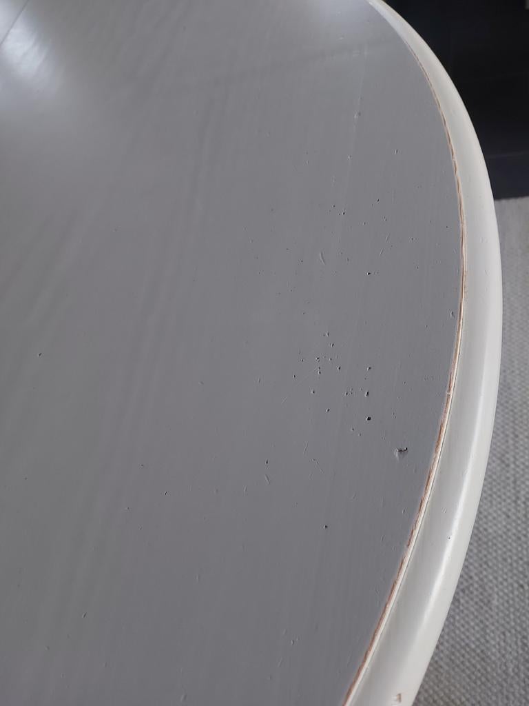 Landelijke witgelakte grenen tafel, met 2 tussenstukken, Huis en Inrichting, Ophalen