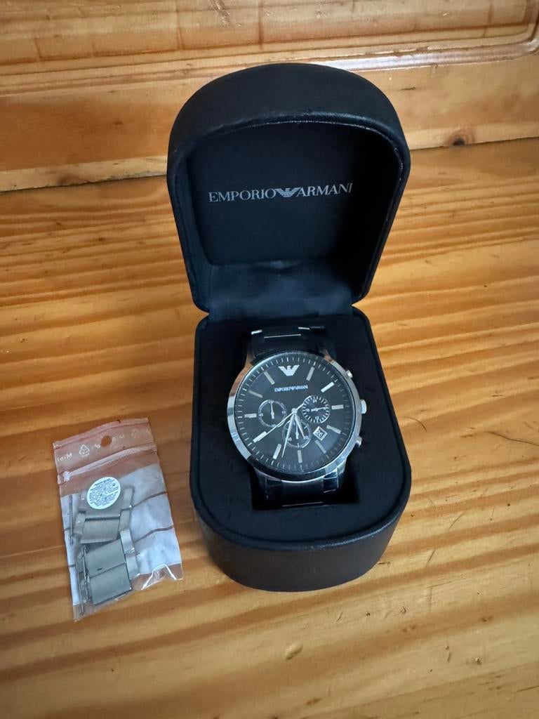 Montre Emporio Armani, Handtassen en Accessoires, Horloges | Heren, Ophalen, Staal, Gebruikt, Staal