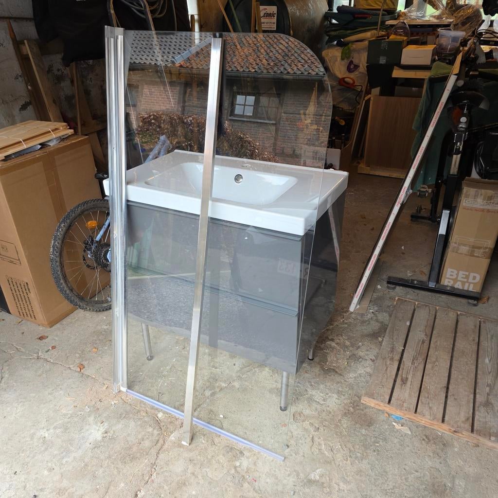 Parois de douche pivotante, Maison & Meubles, Moins de 25 cm, Enlèvement, Utilisé, 50 à 100 cm