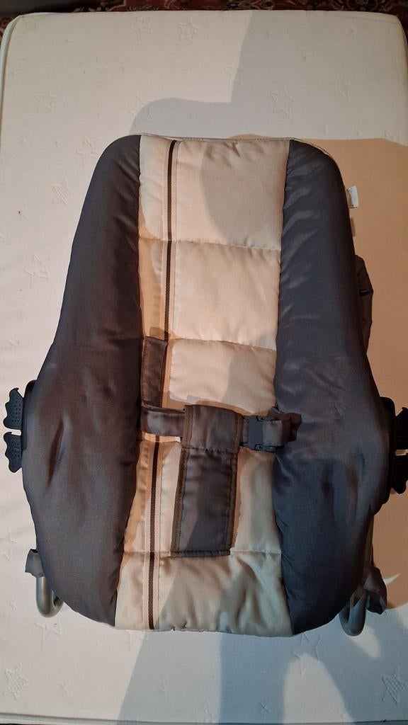 Wipstoeltje blauw en beige, Gebruikt, Verstelbaar, Wipstoel, Ophalen