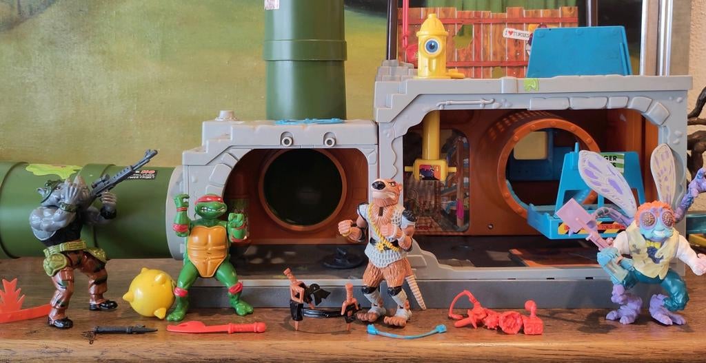 Teenager Mutant Ninja Turtles, 4 figuurtje en Riool set, Verzamelen, Ophalen