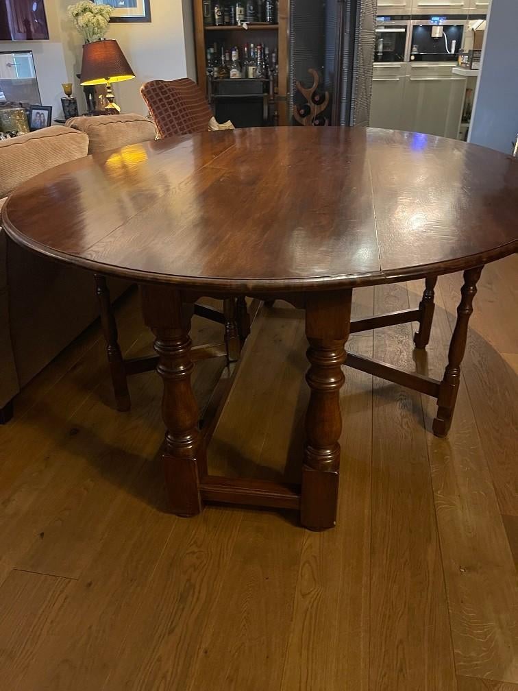 OVALE RONDE EETTAFEL SIDETABLE Eichholtz Gateleg diningtable, Ophalen, Zo goed als nieuw