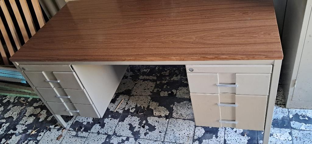 Bureau vintage metaal, Vintage, Ophalen, Gebruikt, Metaal