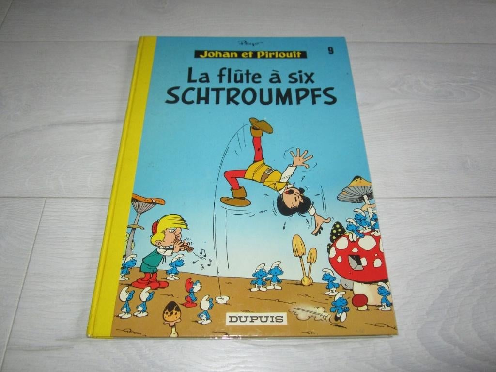 Johan & Pirlouit - La flûte à six schtroumpf - dos rond 1974, Livres, BD, Utilisé, Une BD, Enlèvement ou Envoi