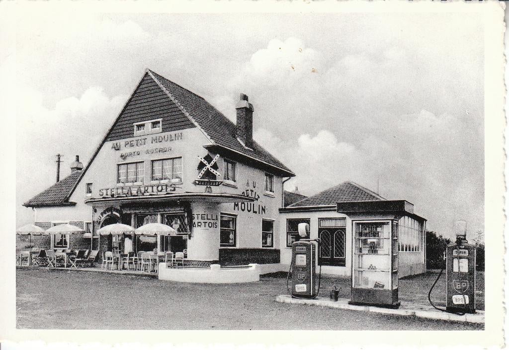 Carte postale - Coyghem - Café Au petit moulin, Enlèvement ou Envoi, 1940 à 1960, Non affranchie, Flandre Occidentale