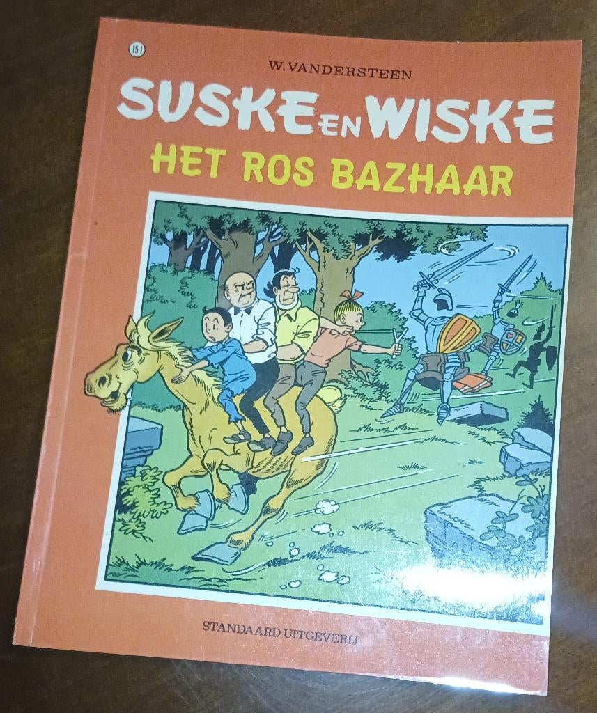 Suske en Wiske – Het ros Bazhaar (VK 151, 1974) 1ste druk, Livres, Enlèvement ou Envoi, Willy Vandersteen, Une BD, Comme neuf