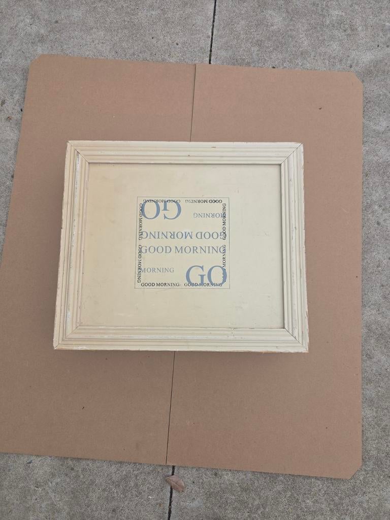 Vintage houten dienblad / opbergkist met handgrepen – 40x30, Huis en Inrichting, Woonaccessoires | Kisten, Gebruikt, 50 tot 100 cm