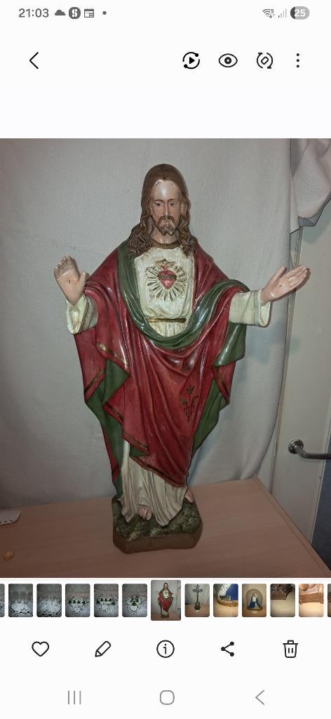 Nr 9 heilig hart met losse handen, Antiek en Kunst, Antiek | Religieuze voorwerpen, Ophalen