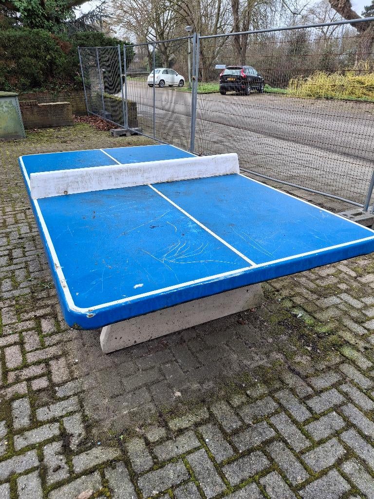 Tafeltennistafel Beton, Sport en Fitness, Ophalen, Gebruikt, Tafel Outdoor