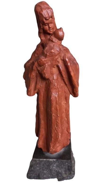 Ernest Patris terracotta beeld. 1909-1981., Ophalen, Steen of Keramiek, Beeld, Europa