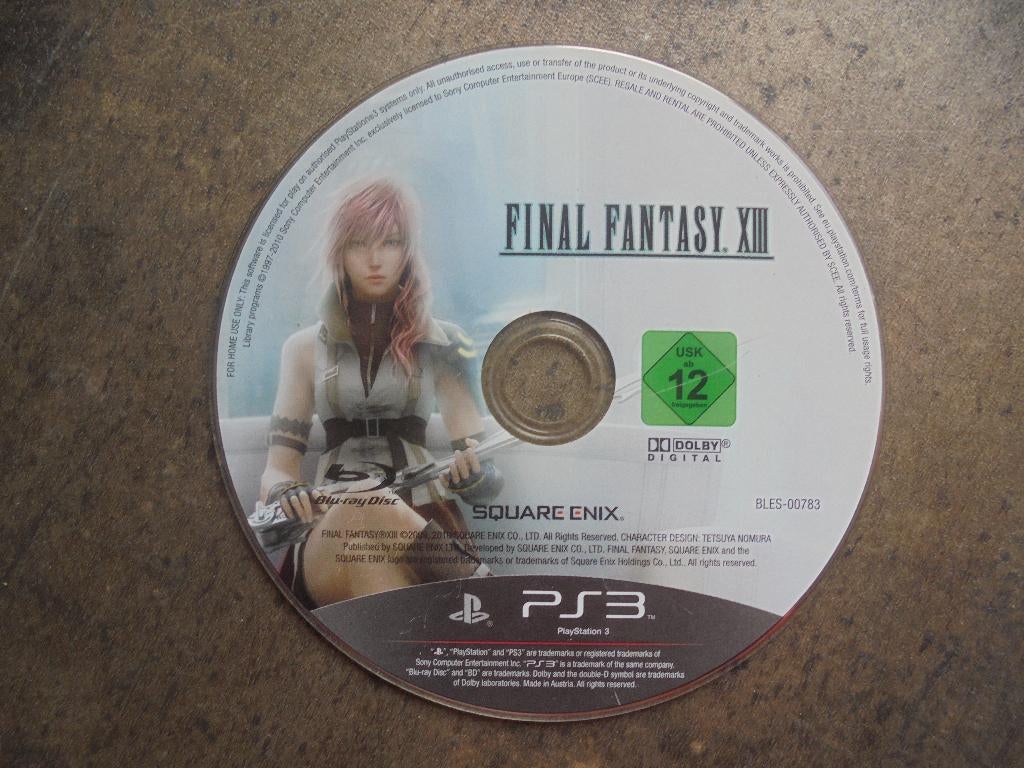 Final Fantasy XIII voor PS3 (zie foto's), Gebruikt, 1 speler, Ophalen of Verzenden, Role Playing Game (Rpg)