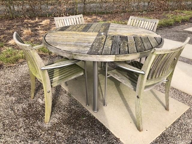 TEAK TUINSET, Table à dinner, Salons de jardin, Utilisé, Enlèvement