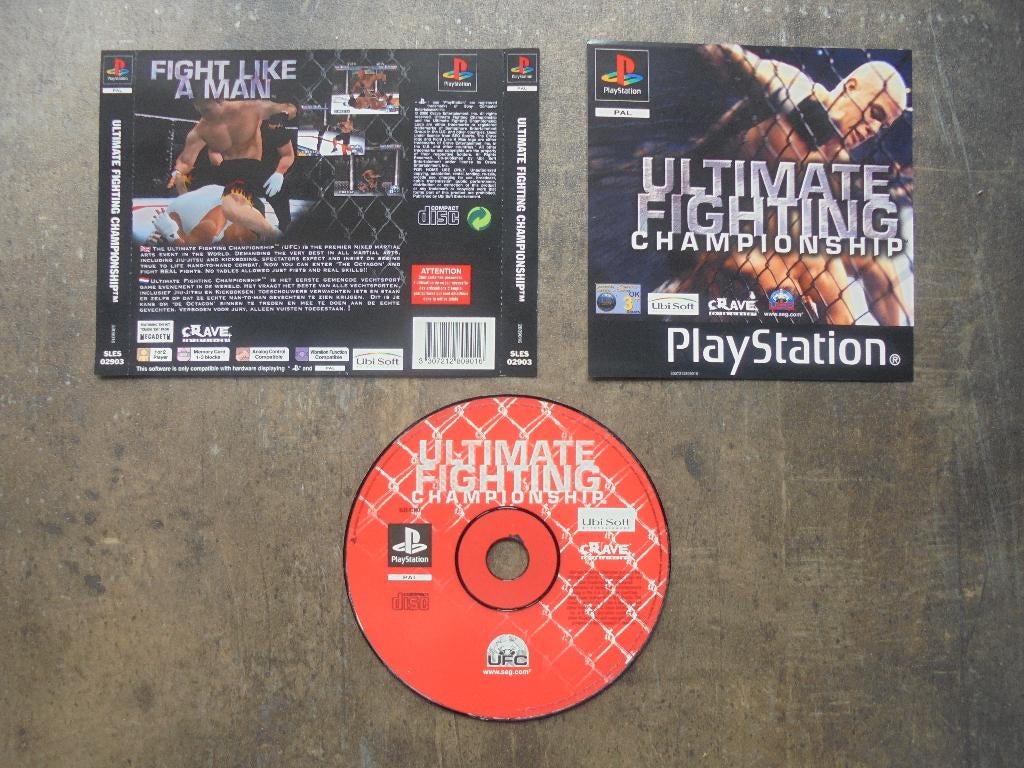 Ultimate Fighting Championship voor PS1 (zie foto's), Games en Spelcomputers, Games | Sony PlayStation 1, Gebruikt, Vechten, 1 speler