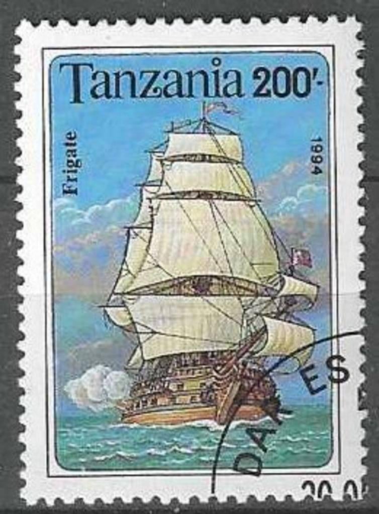 Tanzania 1994 - Yvert 1504 - Zeilboten - 200 s. (ST), Postzegels en Munten, Postzegels | Afrika, Verzenden, Tanzania, Gestempeld