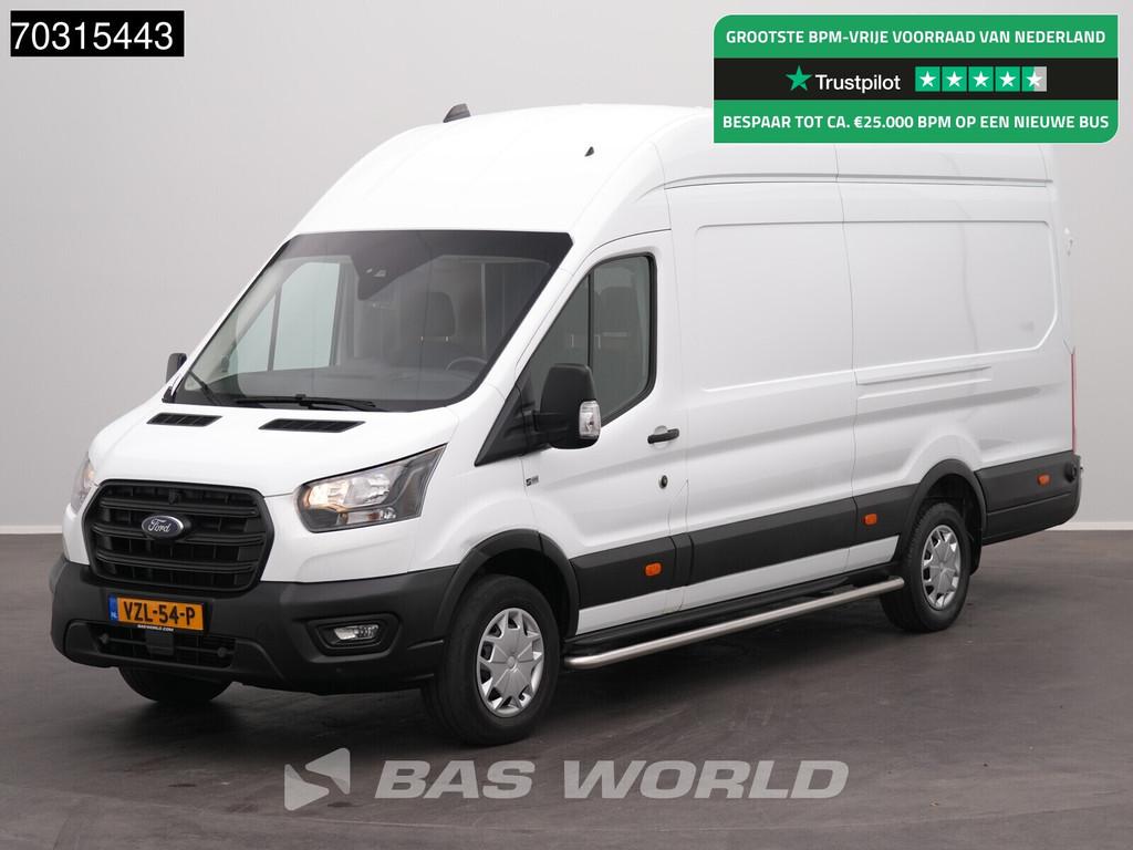 Ford Transit 130pk L4H3 Hoog Dak Airco Cruise Camera Parkeer, Auto's, Bestelwagens en Lichte vracht, Stof, Euro 6, 4 cilinders