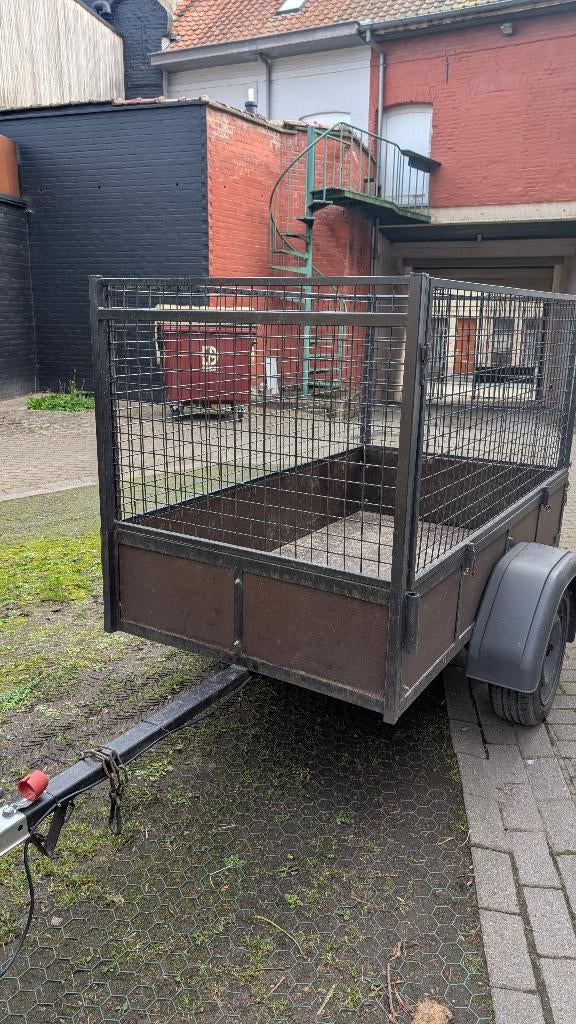 Remorque grillagée simple essieu, Enlèvement, Utilisé
