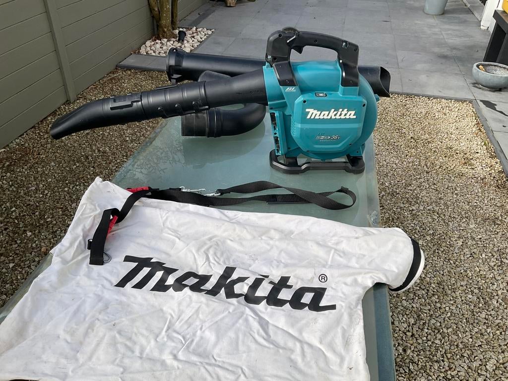 Professionele bladblazer Makita DUB363 op accu’s, Tuin en Terras, Bladblazers, Ophalen, Accu, Met versnipperfunctie, Ruggedragen