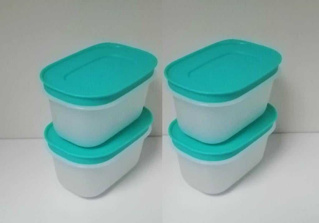 Tupperware™ « Diepvriezerdoos Igloo » 170 ml x 4 - blauw, Verzenden, Nieuw, Blauw, Bus of Trommel