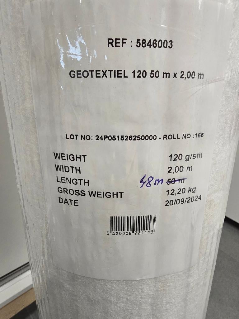 Géotextiles, Bricolage & Construction, Bâches & Films, Enlèvement, Neuf, 15 m² ou plus, Toile