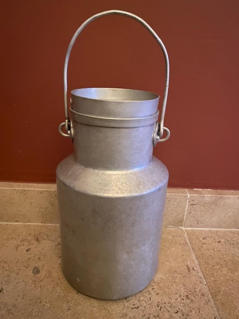 Pot à lait en aluminium authentique - pot à lait - vintage, Enlèvement ou Envoi