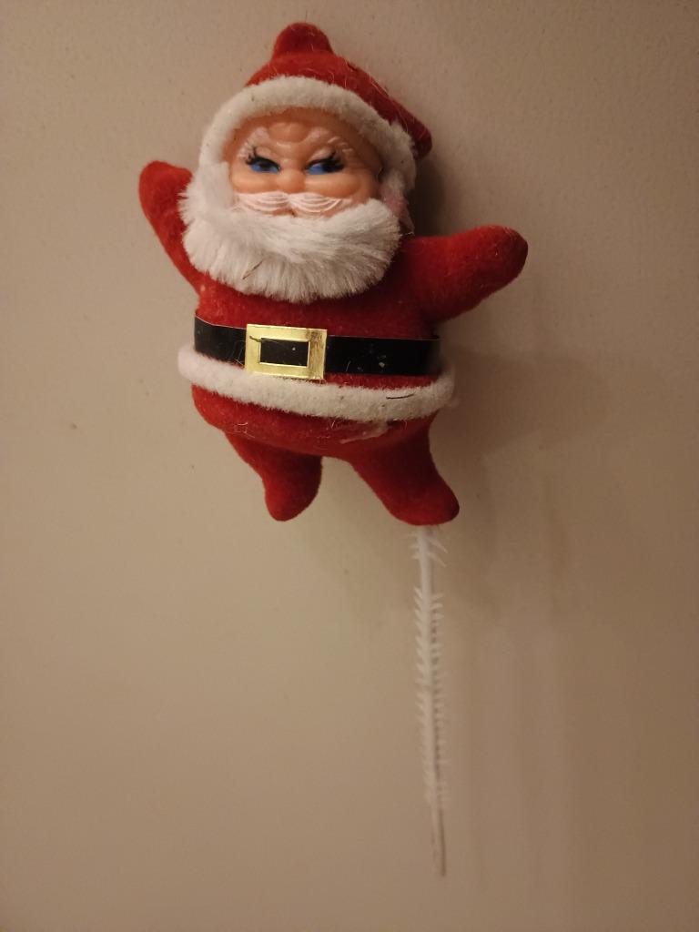 Vintage kerstman op stokprikker, Ophalen