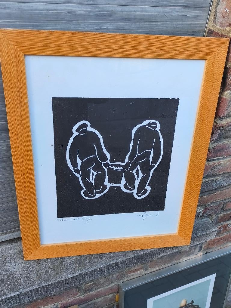 Lithographie signe Michel stievenart, Enlèvement ou Envoi