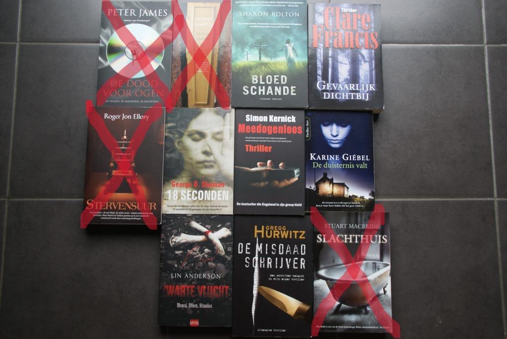 lot van nog 7 boeken thrillers, ook per stuk te koop voor €5, Livres, Enlèvement ou Envoi, Comme neuf
