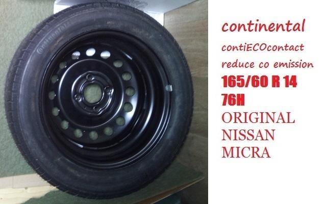 Original micra nissan continental 165/60 R14 76H NIEUW, Autos : Pièces & Accessoires, Pneus & Jantes, Neuf, 14 pouces, Pneus et Jantes