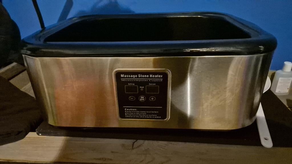 Hotstone verwarmer, Sports & Fitness, Produits de massage, Enlèvement, Comme neuf, Pierres chaudes