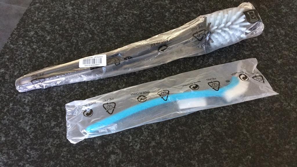 Reinigingsborstel eco flessen, Enlèvement ou Envoi, Neuf, Bleu