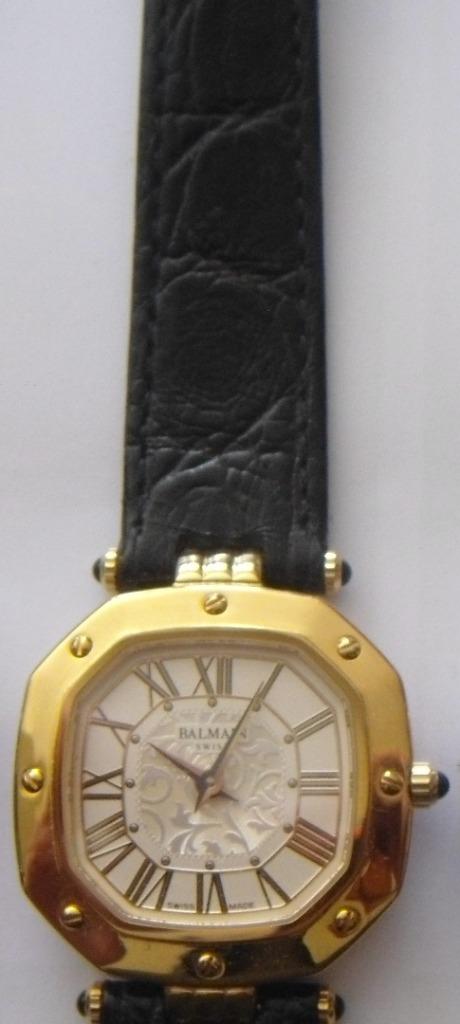 Montre octogonale Pierre Balmain dame, plaqué or, arabesques, Collections, Collections Autre, Neuf, Enlèvement ou Envoi