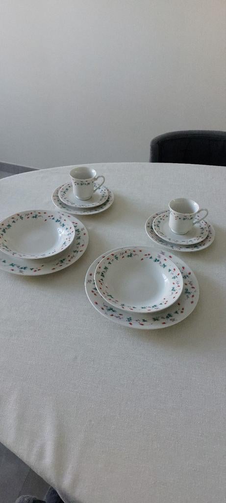 Servies Porselein  2 sets van 5 stuks Summer Fruit, Ophalen of Verzenden, Porselein